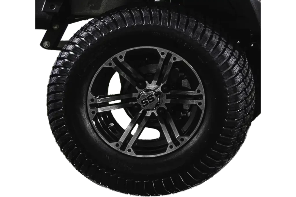 12″ Silver/Black Wheel with Turf Tire