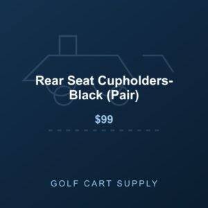 Rear Seat Cupholders- Black (Pair) from Golf Cart Supply