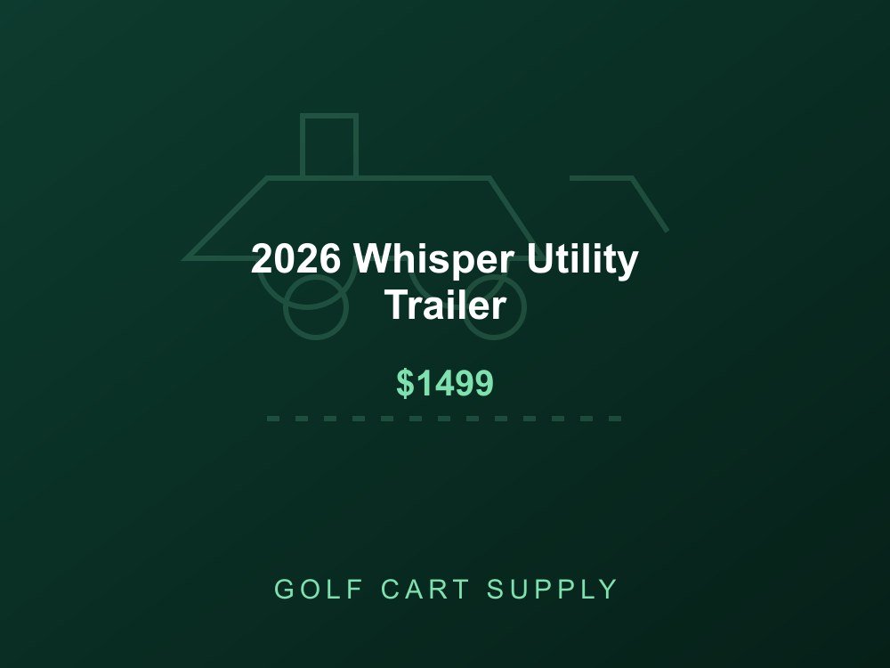 2026 Whisper Utility Trailer from Golf Cart Supply